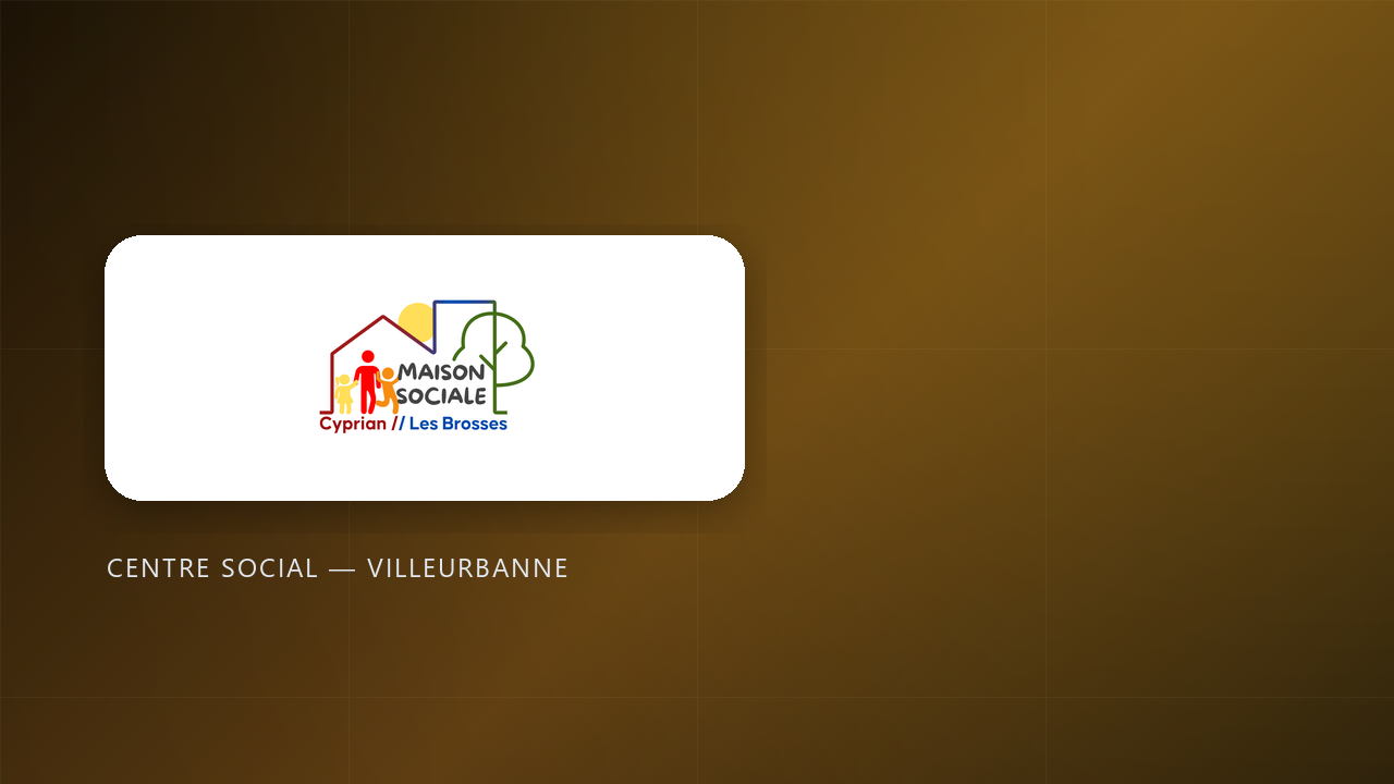Maison Sociale Cyprian Les Brosses, site du centre social de Villeurbanne